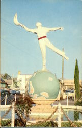 Jai Alai Player Statue at the Fronton Palacio Postcard