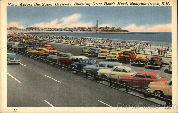 View Across the Super Highway, Showing Great Boar's Head Hampton Beach New Hampshire