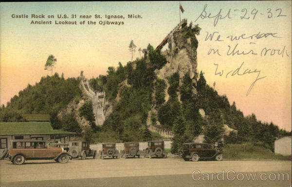 Castle Rock - Ancient Lookout of The Ojibways Saint Ignace Michigan