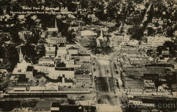 Aerial View of Town Keene New Hampshire