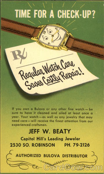 Jeff W. Beaty, Capitol Hill's Leading Jeweler Advertising
