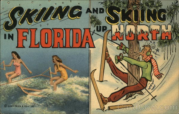 Skiing in Florida and Skiing up North Comic, Funny