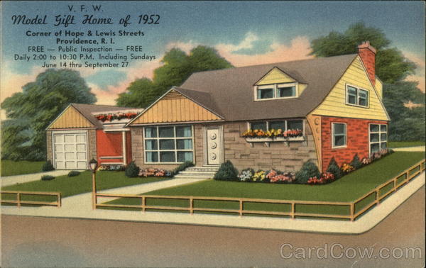 VFW Model Gift Home of 1952 Providence Rhode Island
