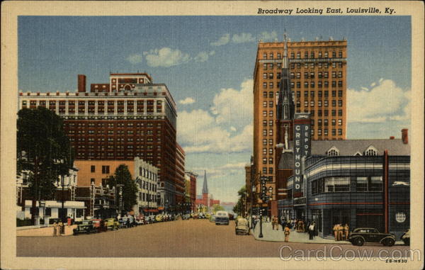 Broadway Looking East Louisville Kentucky