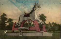 Rocking Horse - an Old Landmark, Toy Town Tavern Postcard