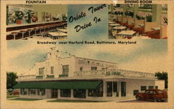 Oriole Tower Drive In Postcard