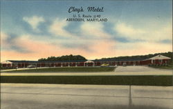 Clay's Motel Postcard