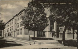 High School Bellows Falls, VT Postcard Postcard