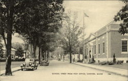 School Street from Post Office Postcard
