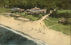 Aerial View Bay View House Postcard