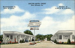 United Hotel Court Postcard