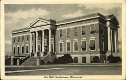 City Hall Hattiesburg, MS Postcard Postcard