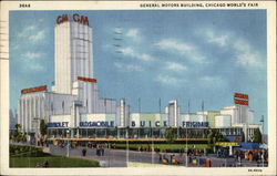 General Motors Building 1933 Chicago World Fair Postcard Postcard