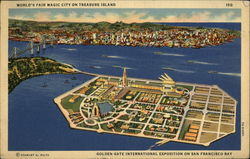 World's Fair Magic City on Treasure Island Postcard
