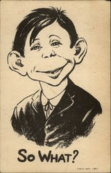So What? Alfred E. Newman Postcard