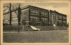 Junior High School West Warwick, RI Postcard Postcard