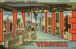 Greetings from Danville Virginia Postcard