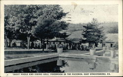 Trout Pools and Dining Hall, Pinebrook in the Poconos Postcard