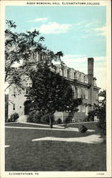 Rider Memorial Hall, Elizabethtown College Postcard