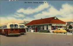 Bus Station Seaside Heights, NJ Postcard Postcard