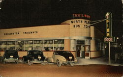 Burlington-American Bus Depot and Cafe Postcard
