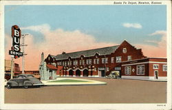 Santa Fe Depot Newton, KS Postcard Postcard