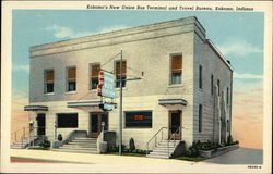 Kokomo's New Union Bus Terminal and Travel Bureau Postcard