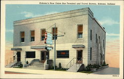 Kokomo's New Union Bus Terminal and Travel Bureau Indiana Postcard Postcard