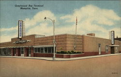 Greyhound Bus Terminal Memphis, TN Postcard Postcard