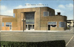 Bus Station Charlotte, NC Postcard Postcard