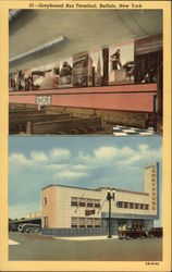 Greyhound Bus Terminal Buffalo, NY Postcard Postcard