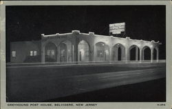 Greyhound Post House Belvidere, NJ Postcard Postcard