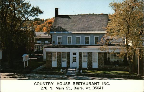 Country House Restaurant & Oxbow Lounge Barre Vermont
