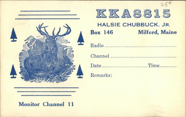 KKA8815, Halsie Chubbuck, Jr., Box 146 Milford Maine