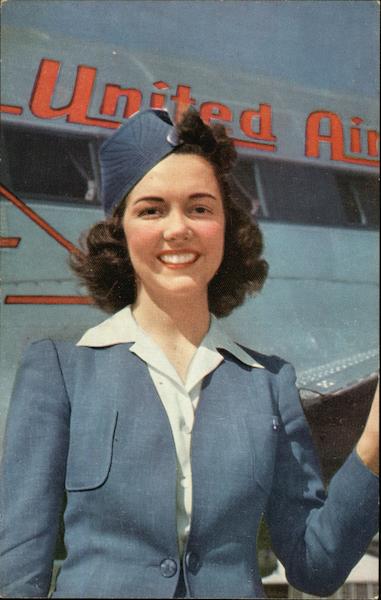 United Airlines Stewardess Airline Advertising