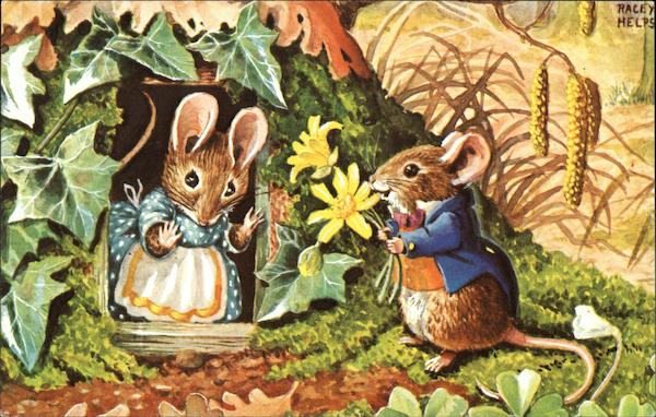 Miss Mouse's Birthday by Racey Helps Dressed Animals