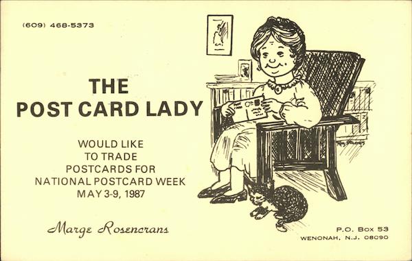 The Post Card Lady - Marge Rosencrans Wenonah New Jersey