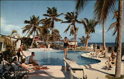 View of Beautiful Fresh-Water Swimming and Pool Postcard