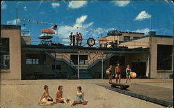 Beachhouse and Sun Deck Hampton Beach, NH Postcard Postcard
