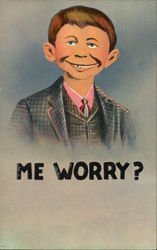 Alfred E. Neuman Me Worry? Vacationing in the Pocono Mts., Penna Postcard