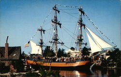 Crewmen Scramble Aloft Postcard