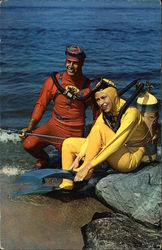 Scuba Divers Watch Hill, RI Postcard Postcard