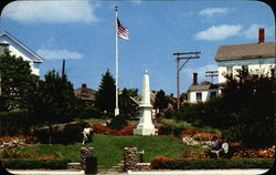 Monument Park on Main Street Postcard