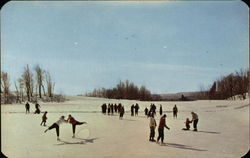 Ice Skating in the Beautiful Mountains of Pennsylvania Postcard