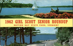 1962 Girl Scout Senior Roundup, Button Bay State Park Postcard