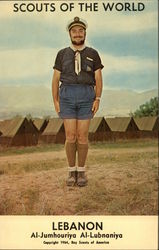 Scouts of the World: Lebanon (Al-Jumhouriya Al-Lubnaniya) Boy Scouts Postcard Postcard