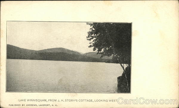 Lake Winnisquam, from J.H. Story's cottage, looking west Lakeport New Hampshire