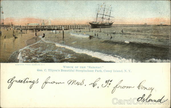 Wreck of the Saranac Coney Island New York