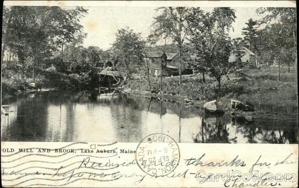 Old Mill and Brook, Lake Auburn Maine