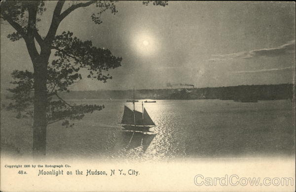 Moonlight on the Hudson New York
